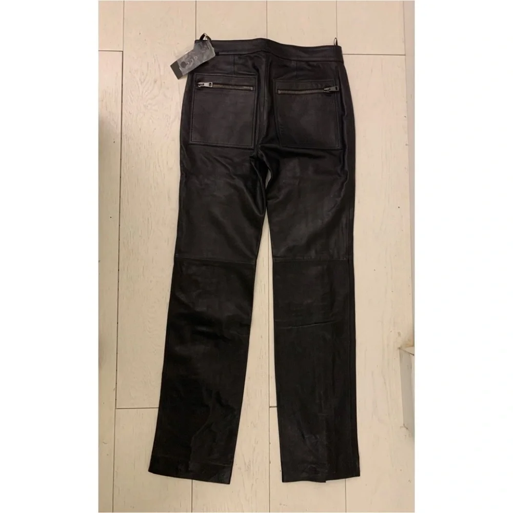 GUCCI TOM FORD F/W 2001 LEATHER ZIP PANTS - Picture 2 of 5